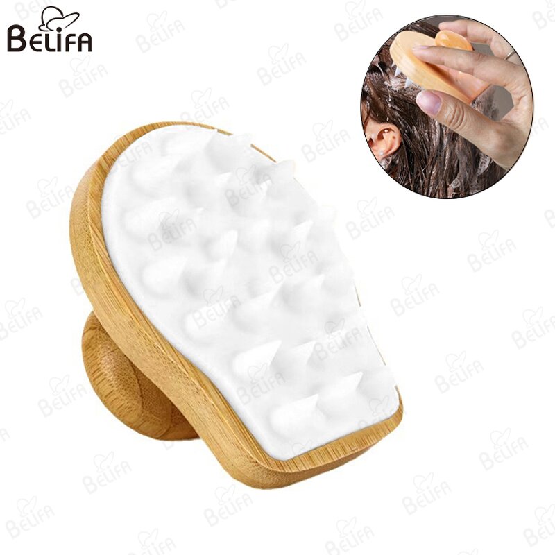 Scalp Scrubber Brush Manufacturer - OEM/ODM Eco-friendly Wooden Silicone Soft Bamboo
