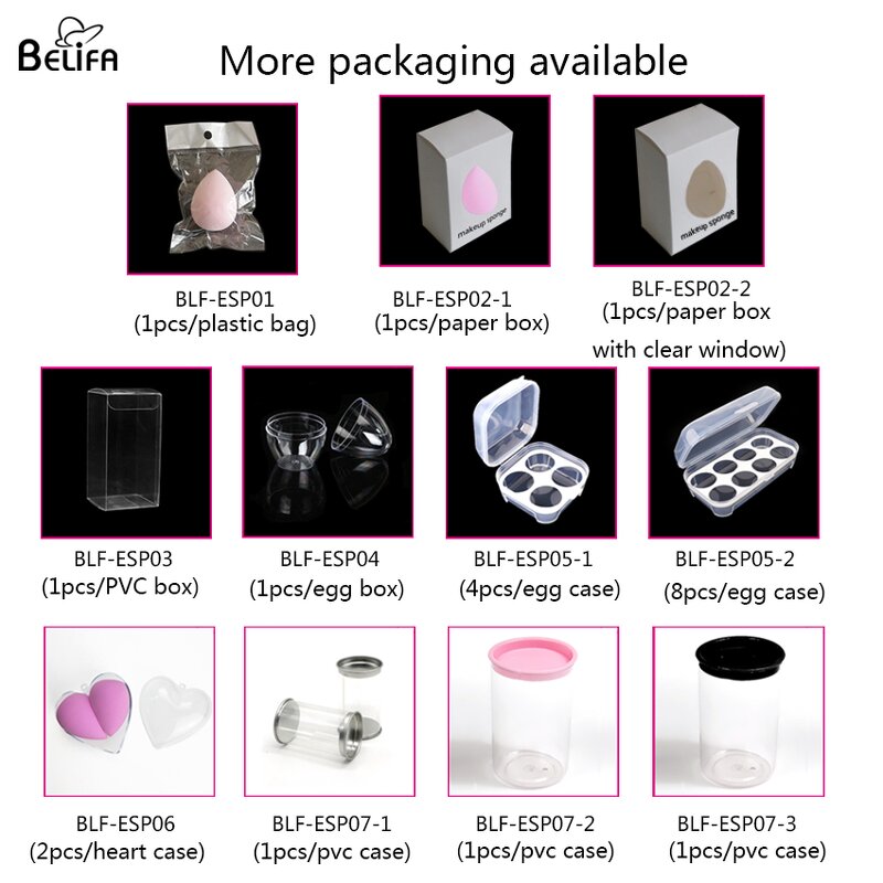 Makeup Sponge Manufacturer - OEM Custom 3D Blender Tear Drop Egg Shape Non-Latex