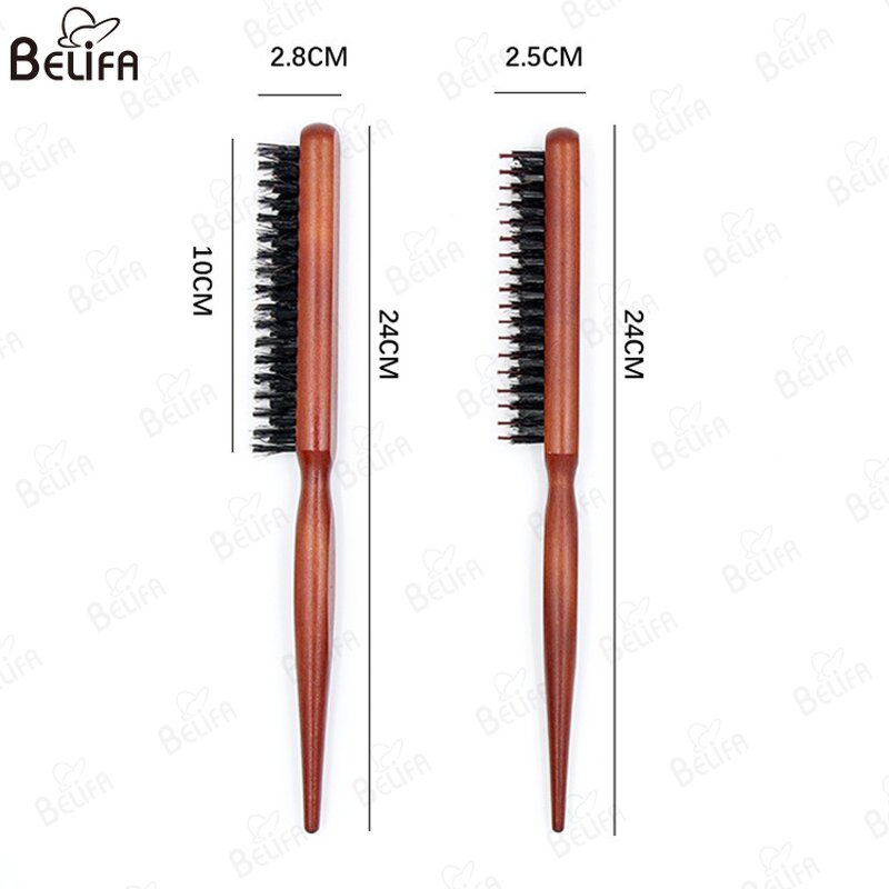 Boar Bristle Hair Brush Manufacturer - Wholesale Compact Slim Teasing Comb Anti-Static