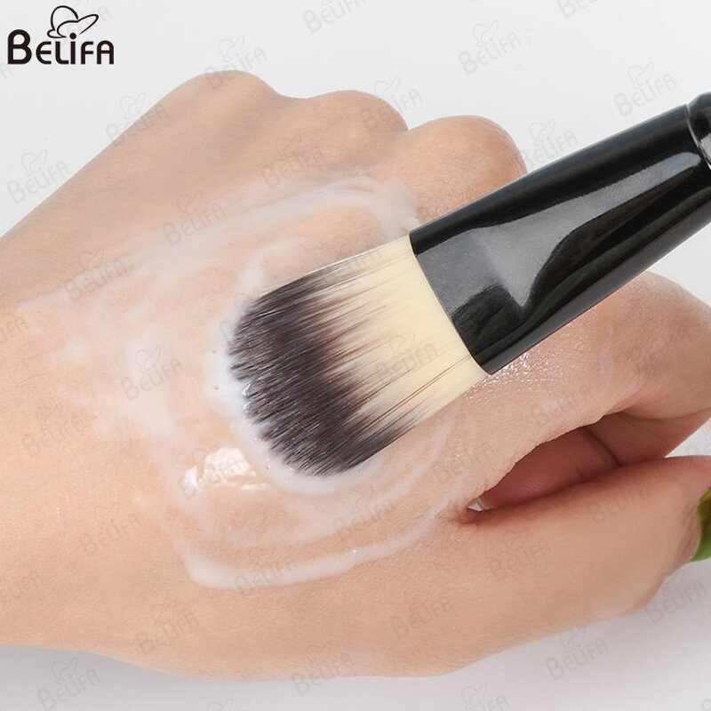 Foundation Brush Manufacturer - OEM/ODM New Trending Flat Smooth Soft Wood Handle