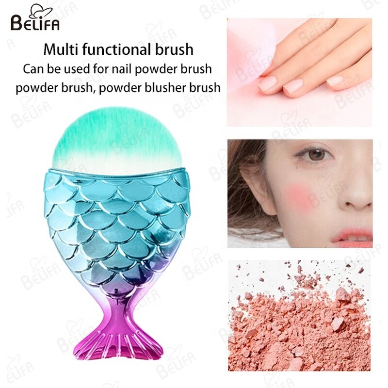 Nail Brush Manufacturer - OEM/ODM New Manicure Fishtail Bottom Cosmetic Dust