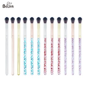 Tapered Makeup Brush Manufacturer - OEM/ODM Pink Crystal Clear Handle Fluffy