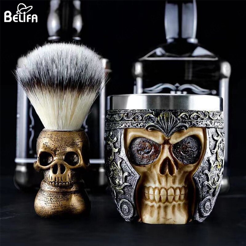 Shaving Brush Manufacturer - OEM/ODM Vintage Facial Clean Professional Skull