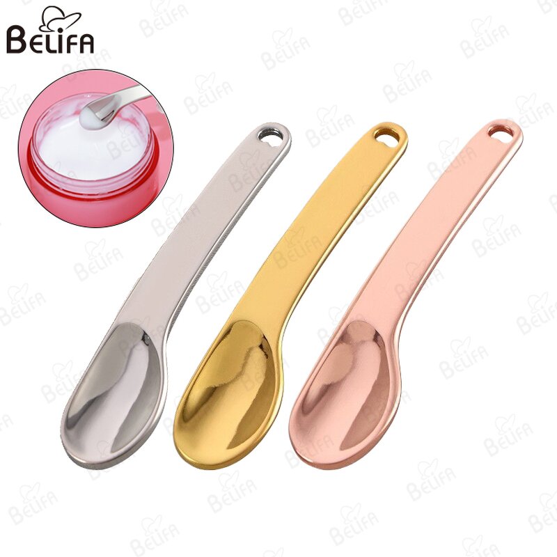 Eye Cream Spoon Manufacturer - OEM Customize Logo Metallic Mini Gold Silver