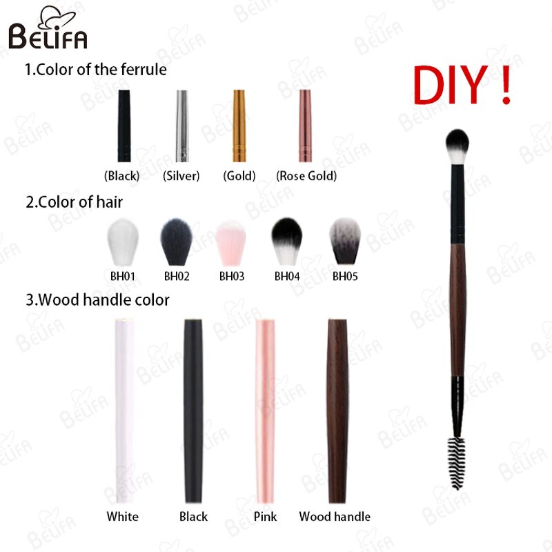 Eyelash Cleansing Brush Manufacturer - OEM Custom Dual Ended Eye Crease Shadow Brush