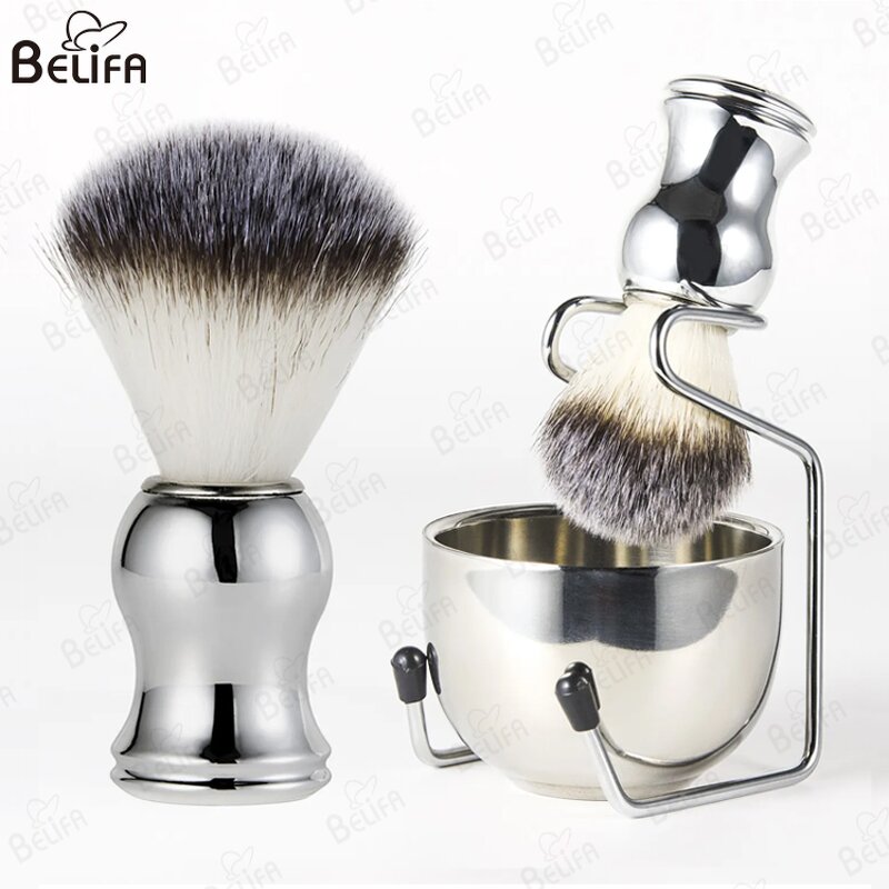 Shaving Kit Manufacturer - OEM Custom Nylon Hair Stainless Steel Bowl Stand