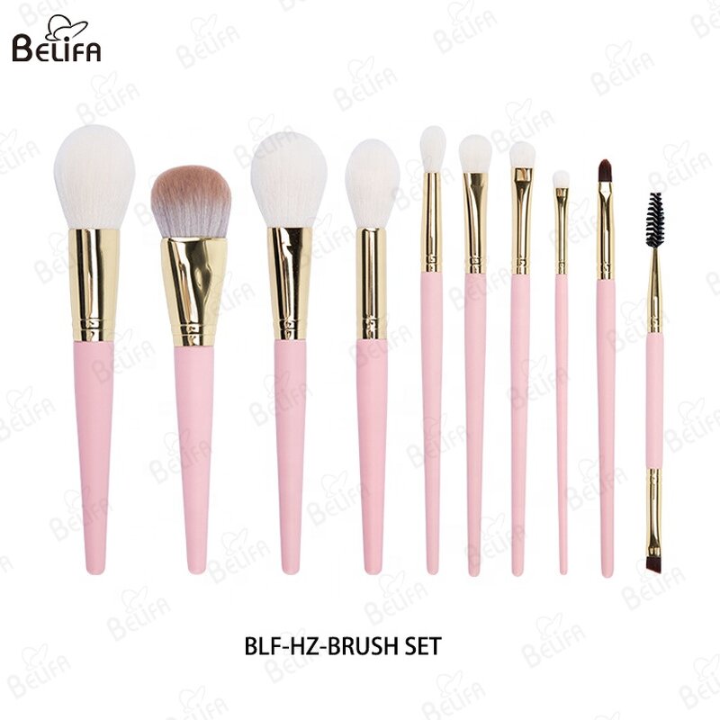 Makeup Brush Set Manufacturer - OEM Custom 10 Pc Synthetic Natural Hair Flower