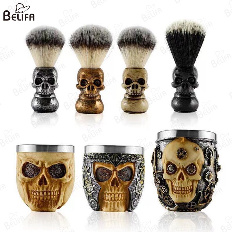 Shaving Brush Manufacturer - OEM/ODM Vintage Facial Clean Professional Skull