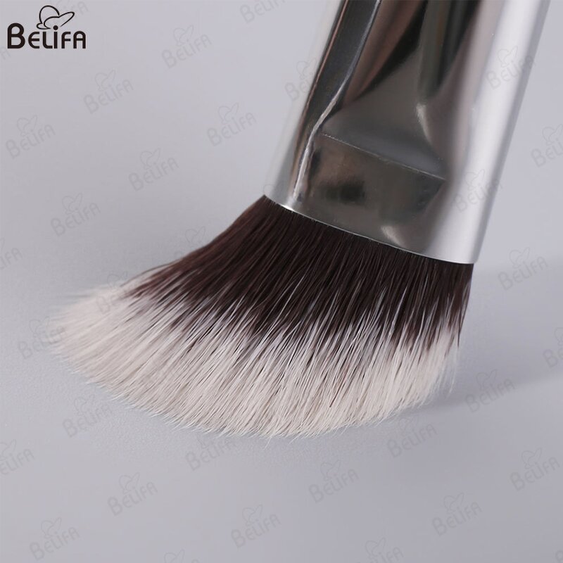 Concealer Brush Manufacturer - OEM Custom Black Wood Handle Angled Thin Brush