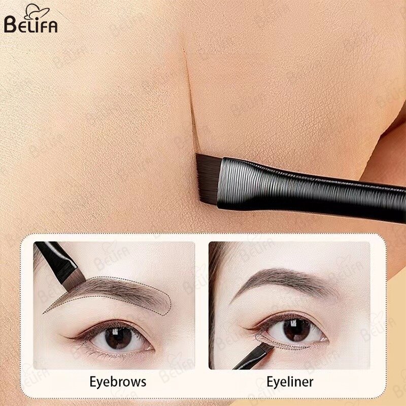 Eyeliner Brush Manufacturer - OEM Custom Women's Flat Synthetic Hair Angled Fan