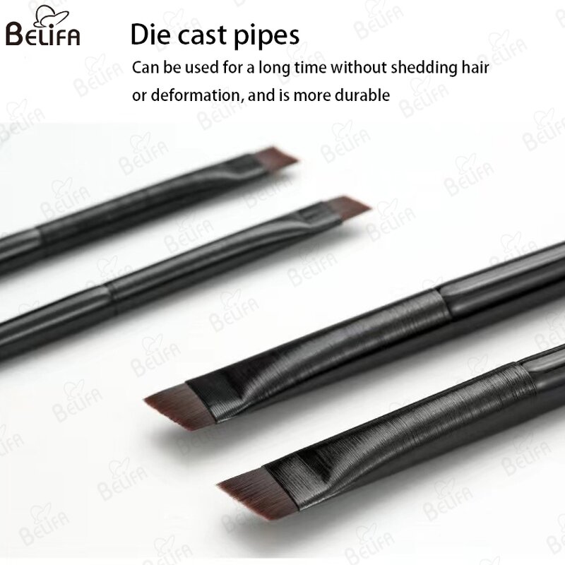 Eyebrow Brush Manufacturer - OEM Custom Soft Slanted Synthetic Angled Fine Brush