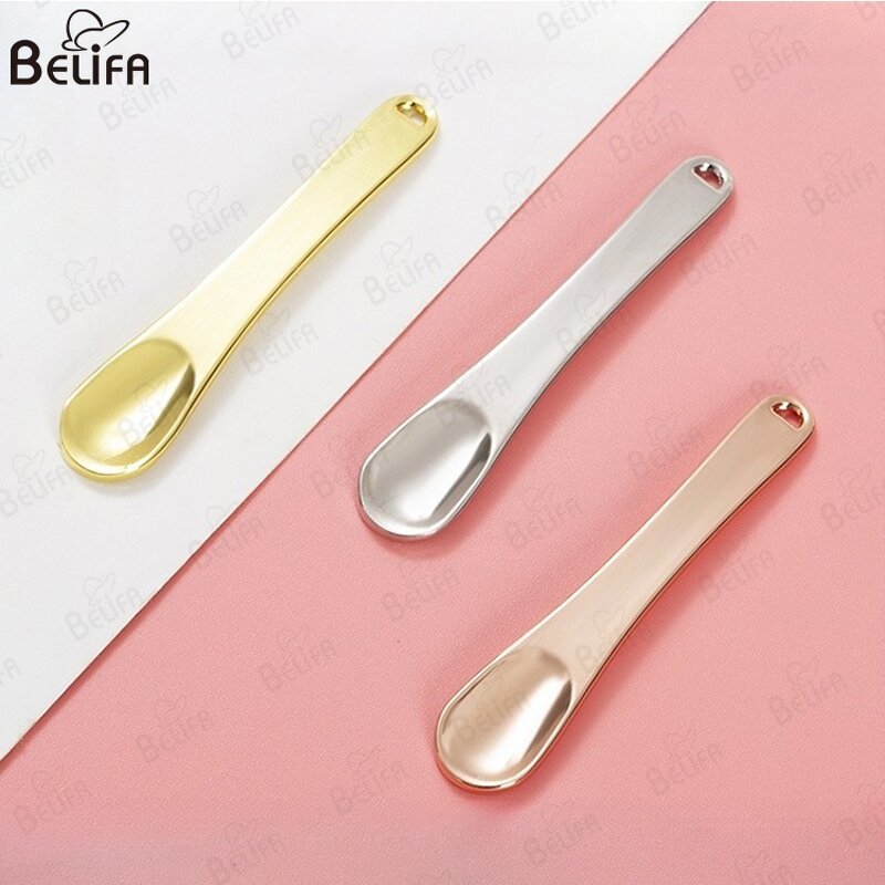 Face Cream Spoon Manufacturer - OEM Custom Zinc Alloy 6cm Eye Cream Spoon