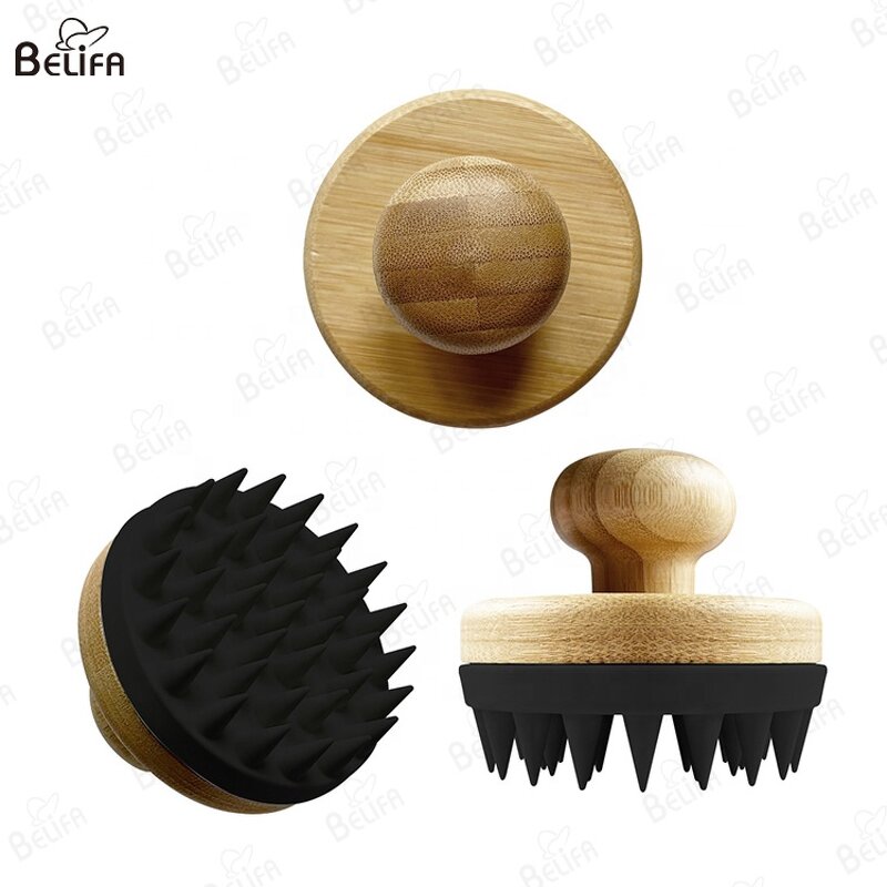 Shampoo Brush Manufacturer - OEM Custom Bamboo Silicone Teeth Head Scalp