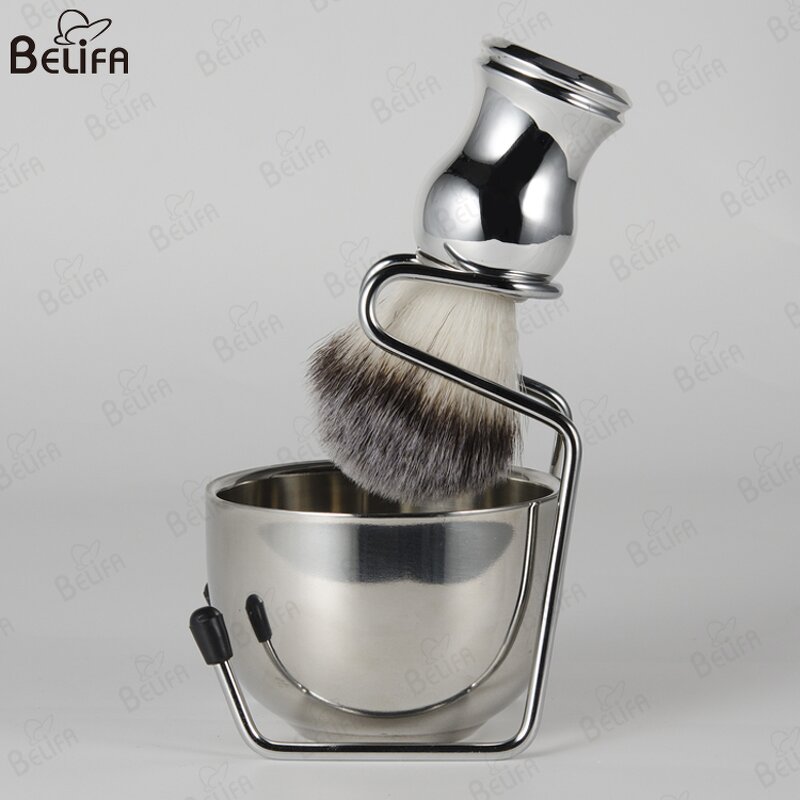 Shaving Brush Set Manufacturer - OEM/ODM Barber Vegan Grooming Stainless Steel