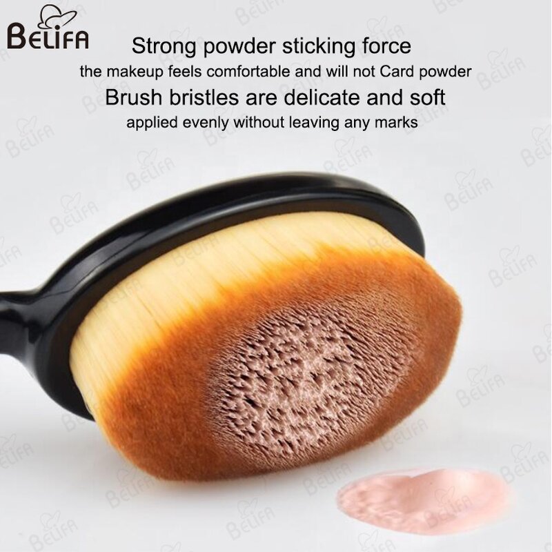 Foundation Brush Manufacturer - OEM/ODM New Toothbrush Type Black Bent Powder