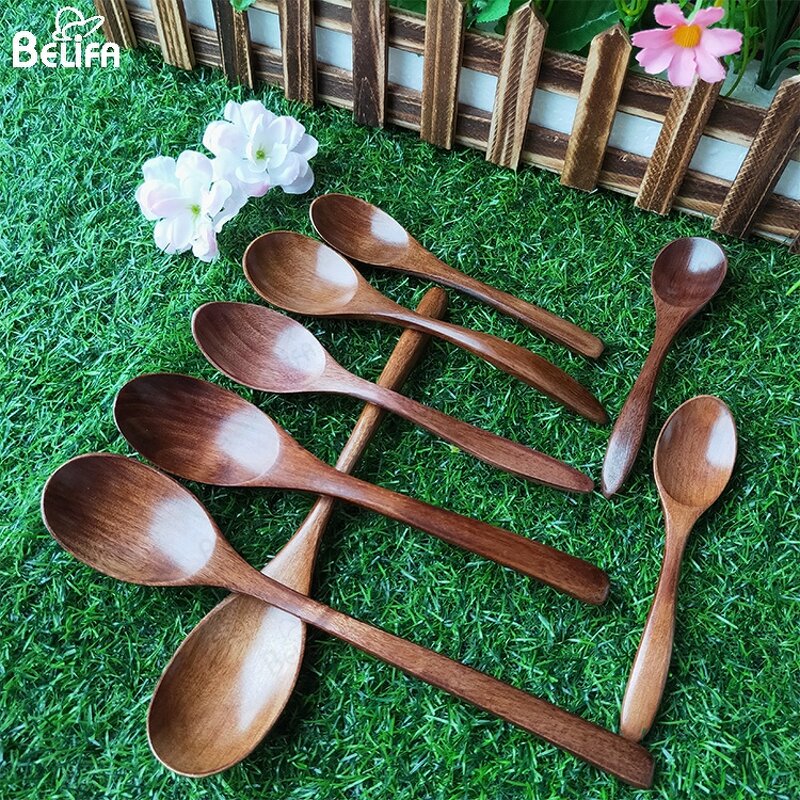 Wooden Spoon Manufacturer - OEM/ODM Eco Friendly Long Handle Tea Coffee Mixing