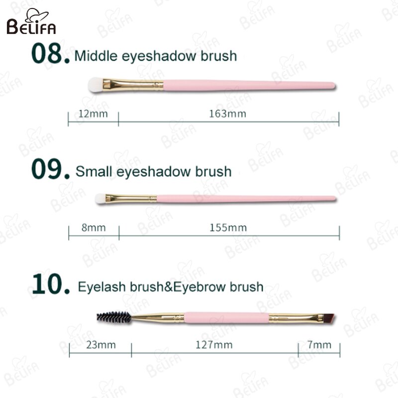 Makeup Brush Set Manufacturer - Wholesale 10 Pcs Crystal Goat Synthetic Hair Set