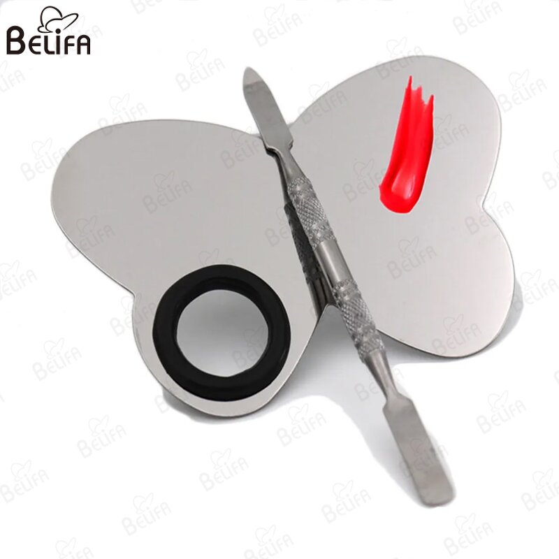Makeup Palette Manufacturer - OEM/ODM New Heart Shape Stainless Steel Spatula