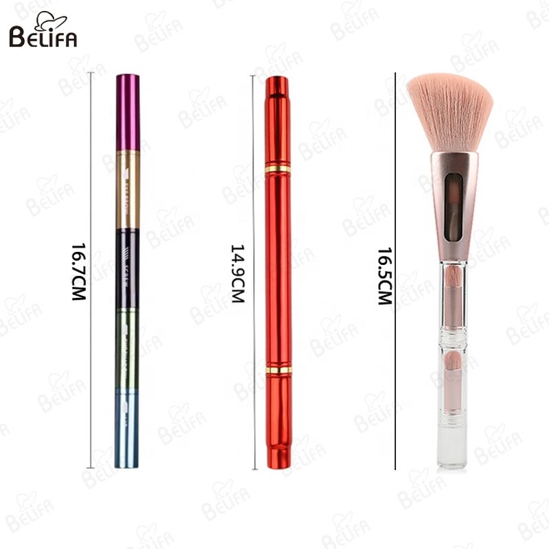 Makeup Brush Set Manufacturer - OEM/ODM Portable Four Heads with Eyelash Curler