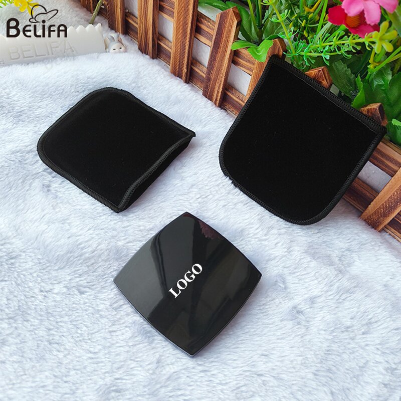 Compact Mirror Manufacturer - OEM Custom Mini Black Foldable Square Pocket