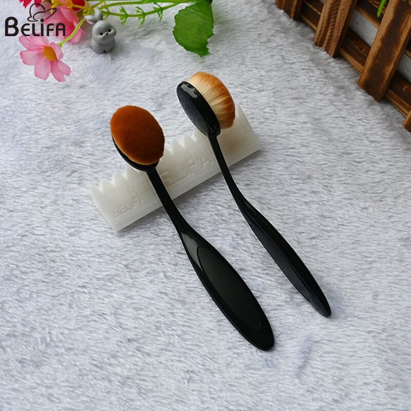 Foundation Brush Manufacturer - OEM/ODM New Toothbrush Type Black Bent Powder