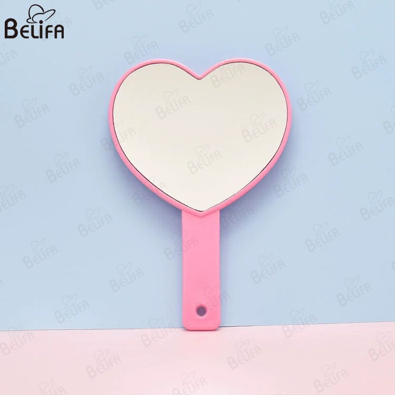 Makeup Mirror Manufacturer - OEM Custom Plastic Heart Shape with Handle