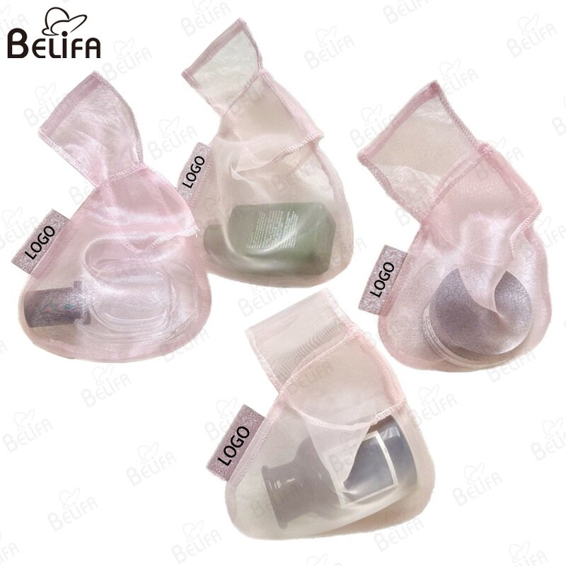 Organza Bag Manufacturer - OEM Custom Embroidered Label Plain Pink Pouch