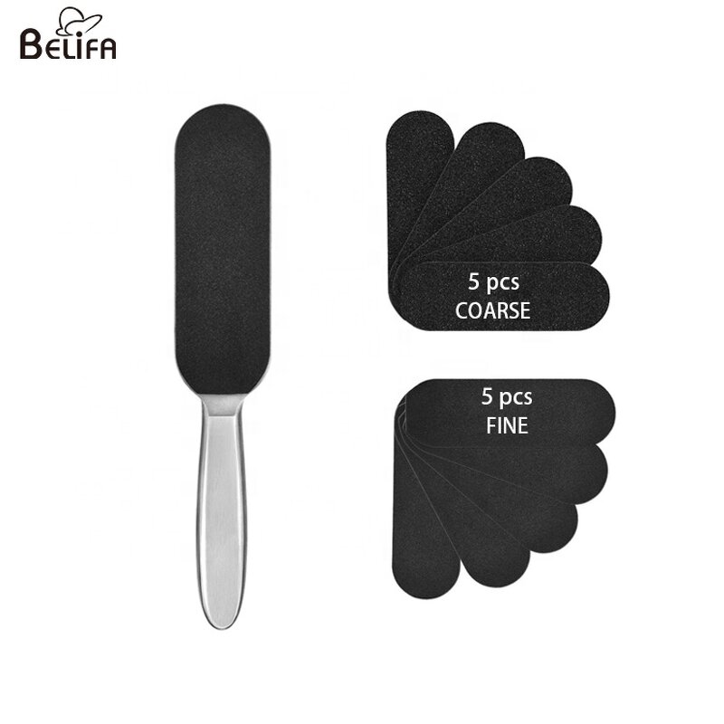 Foot File Manufacturer - OEM/ODM 10pcs Sandpaper Replacement Double Sided Metal