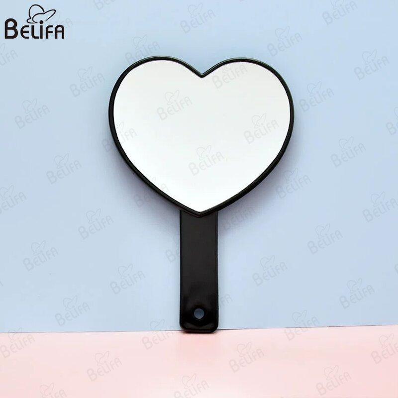 Makeup Mirror Manufacturer - OEM Custom Plastic Heart Shape with Handle