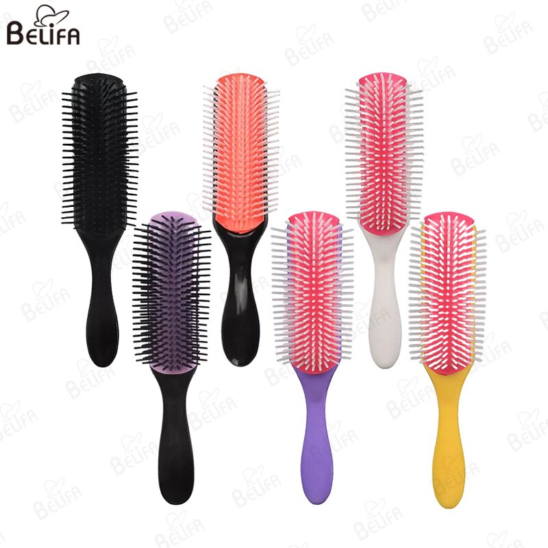 Hair Comb Manufacturer - OEM/ODM MJ Fashionable 9 Row Salon Denman Brush