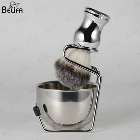 Shaving Kit Manufacturer - OEM Custom Nylon Hair Stainless Steel Bowl Stand
