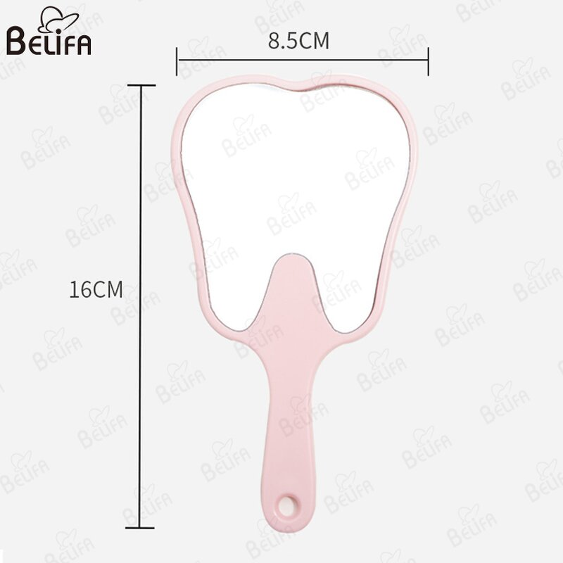 Handheld Mirror Manufacturer - OEM Custom ABS Frame Tooth Shape Multi-Color