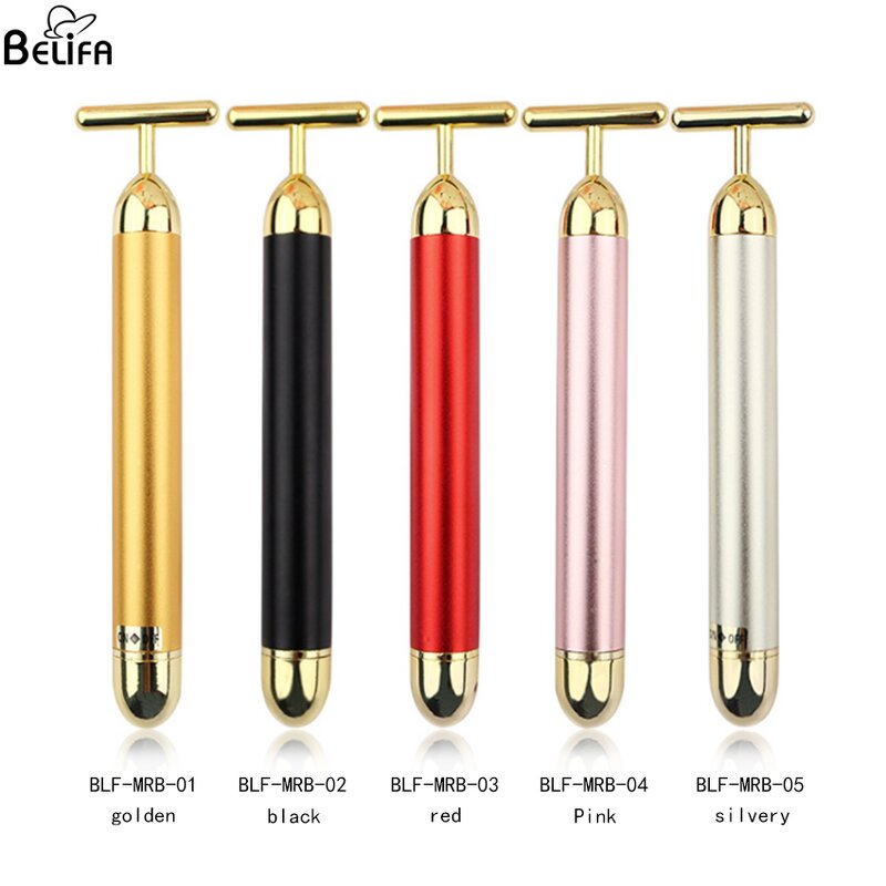Facial Massager Manufacturer - Wholesale Custom T Shape 24k Golden Electric