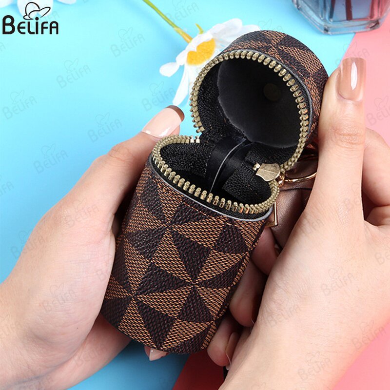 Lipstick Holder Bag Manufacturer - OEM/ODM New Designer Leather Keychain Cylinder