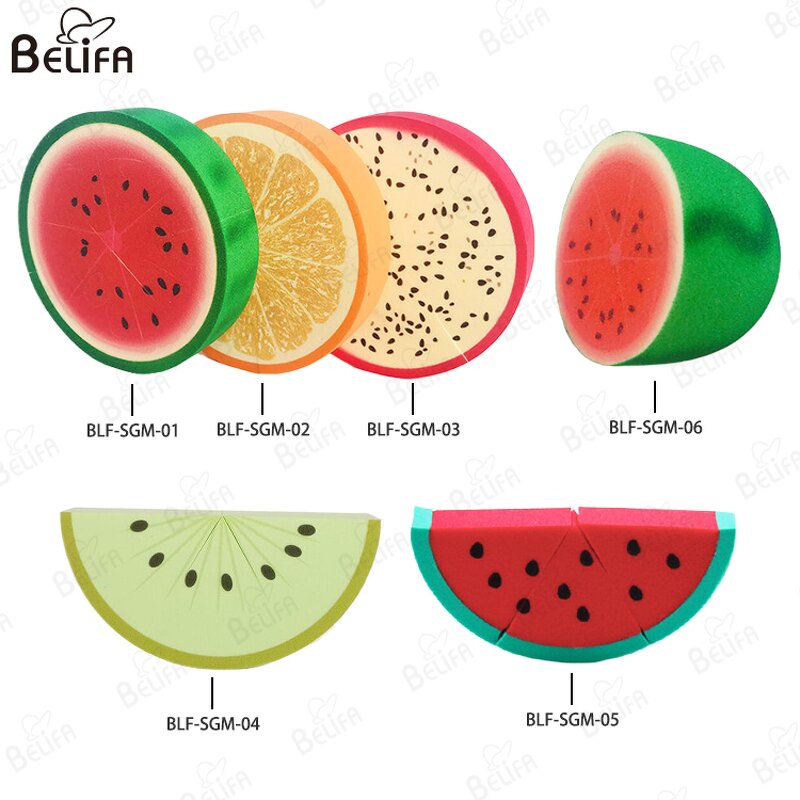 Makeup Sponge Manufacturer - OEM Custom Fruit Orange Watermelon 6Pcs Blender