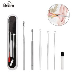 Ear Pick Set Manufacturer - OEM/ODM 5-7pcs Stainless Steel Ear Wax Remover Kit