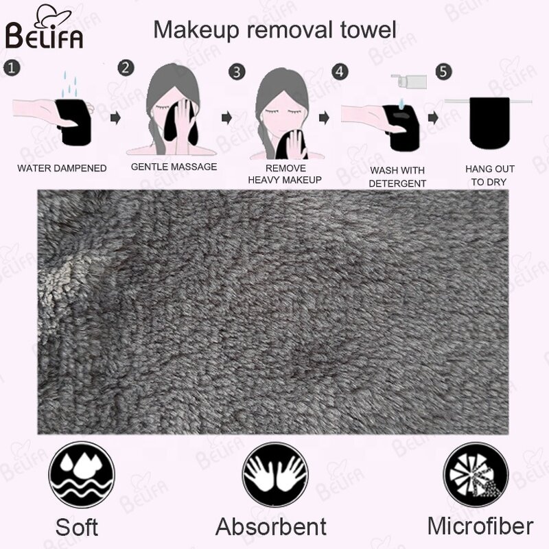 Microfiber Makeup Towel Manufacturer - OEM/ODM Women Coral Fleece Face Cloth