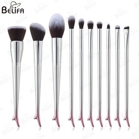 Makeup Brush Set Manufacturer - OEM Custom 10pcs Synthetic Hair Luxury Set