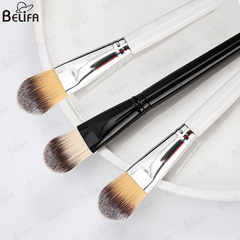 Foundation Brush Manufacturer - OEM/ODM New Trending Flat Smooth Soft Wood Handle