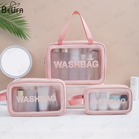 Cosmetic Bag Manufacturer - OEM Custom PVC Transparent Clear Zipper Organizer