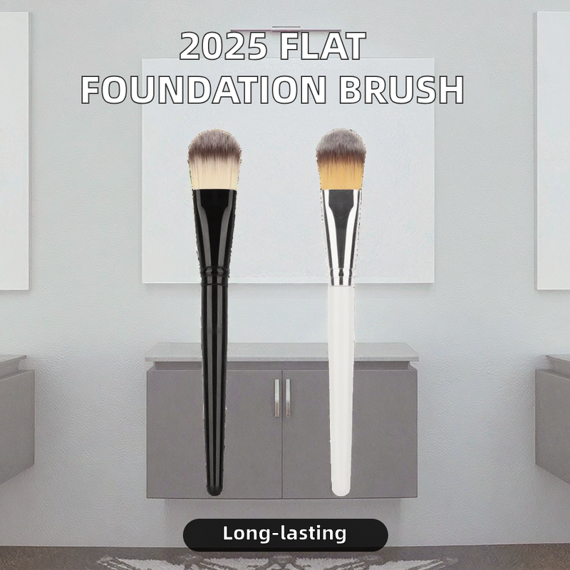 Foundation Brush Manufacturer - OEM/ODM New Trending Flat Smooth Soft Wood Handle