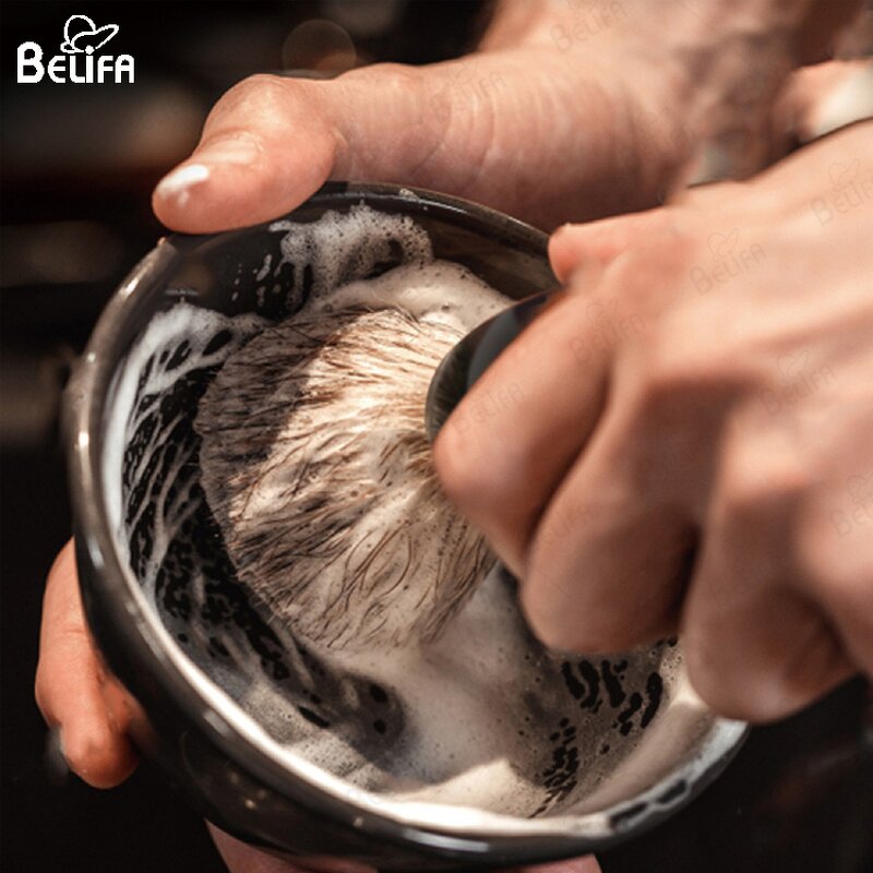 Shaving Brush Manufacturer - OEM/ODM Premium Men's Sleek Fine Resin Handle Nylon