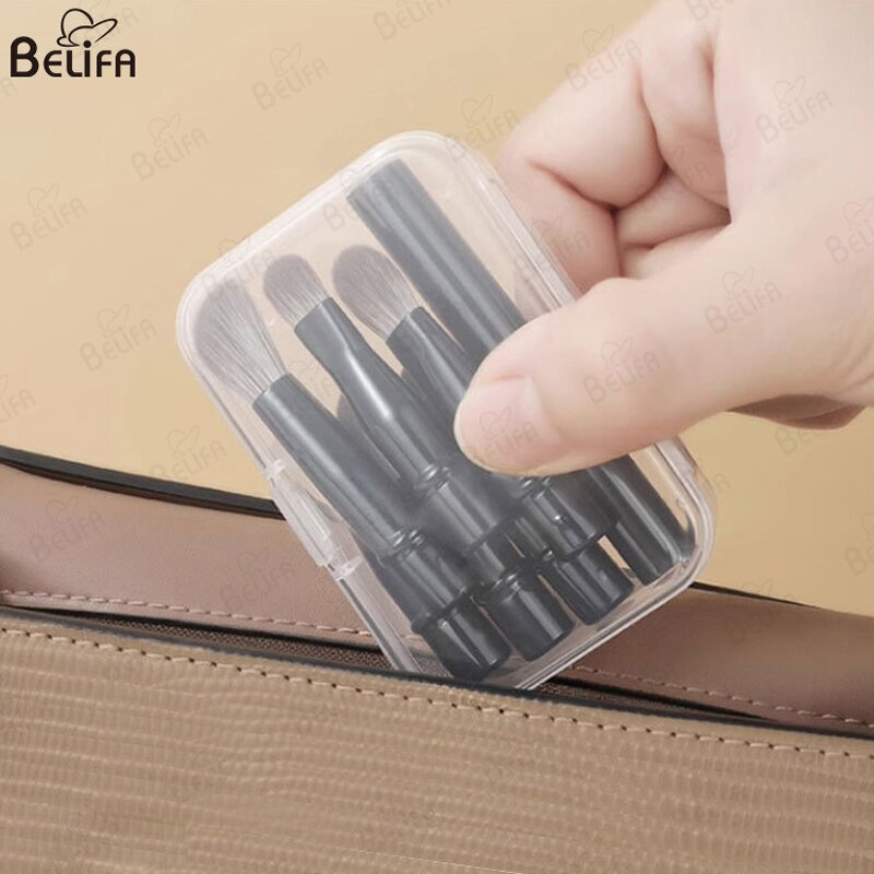 Eye Brush Set Manufacturer - OEM/ODM 6pcs Black Blending Blush Double-sided