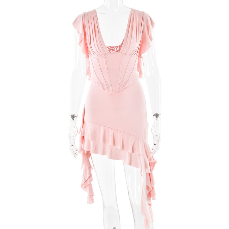 Backless Short Dress Supplier - OEM V-Neck Sleeveless Dress