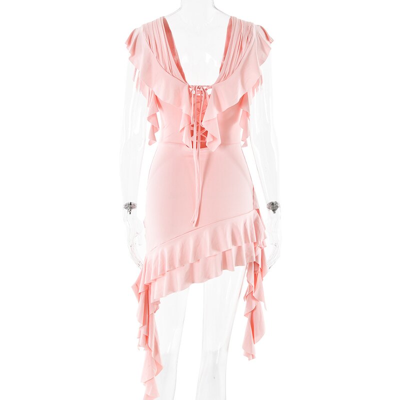 Backless Short Dress Supplier - OEM V-Neck Sleeveless Dress