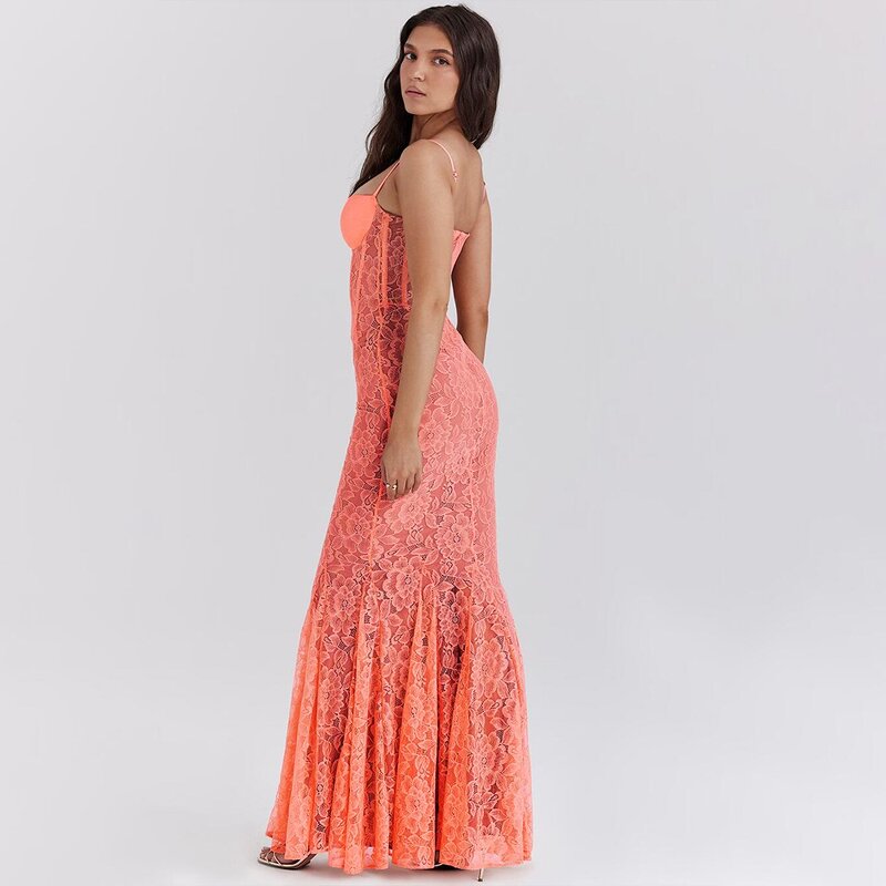 Lace Maxi Dress Manufacturer - OEM Backless Sleeveless Dress