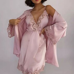 Lace Robe Factory - OEM Long Sleeve Sleepwear