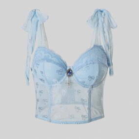 Embroidered Bustier Top Factory - OEM Corset with Rhinestone