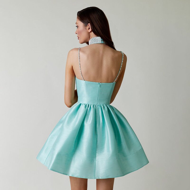 Evening Dress Supplier - OEM High Waist Rhinestone Dress