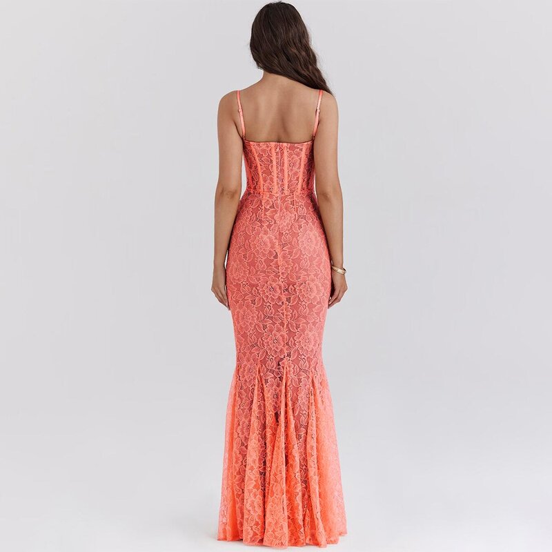 Lace Maxi Dress Manufacturer - OEM Backless Sleeveless Dress